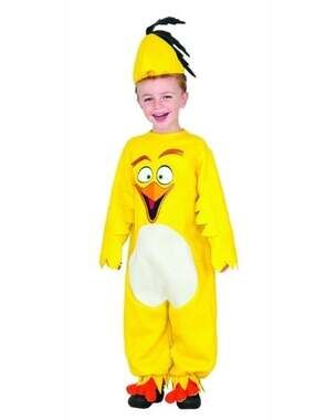 NWT Rubie's Angry Birds Movie "Chuck" Yellow Bird 2pc Halloween Cosplay Costume